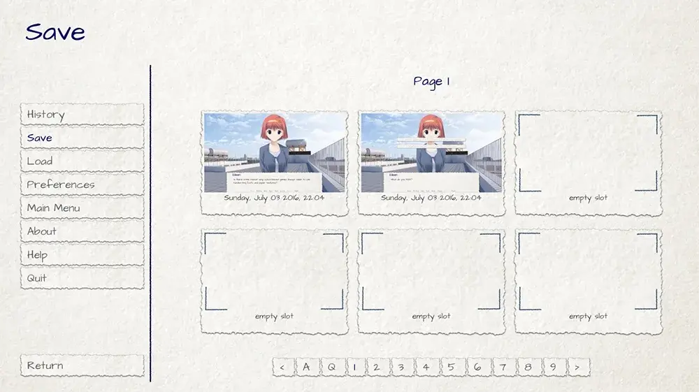 Ren'py game development stages
