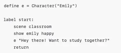 Simple Ren'py example